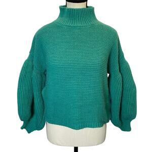 Maglificio Miss Eleven Women's Chunky Knit Sweater Medium Mock Turtleneck